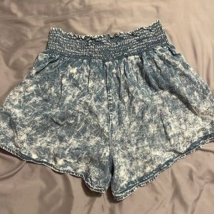 fake denim shorts